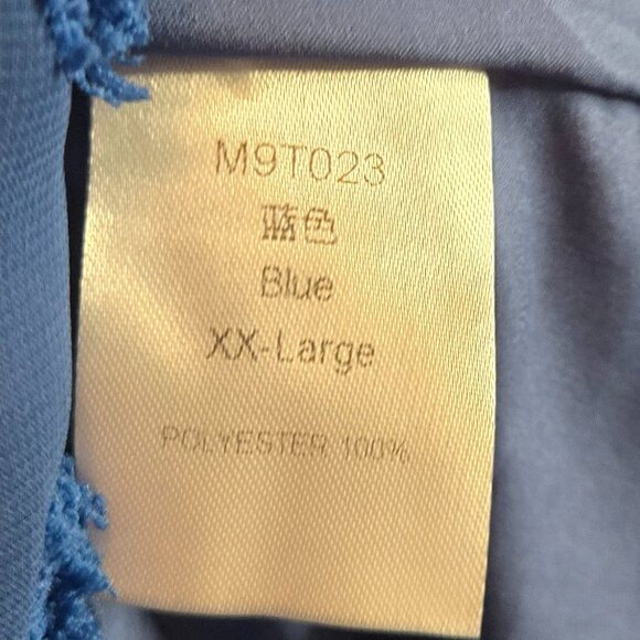 Sleeveless Halter Mini Cotton Puff Dress Sz: XXL Royal Blue - Picture 5 of 7